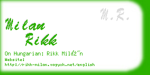 milan rikk business card